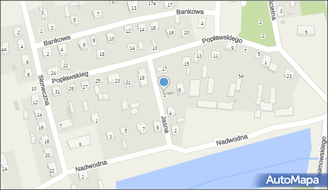 Borowie, Jasna, 1, mapa Borowie