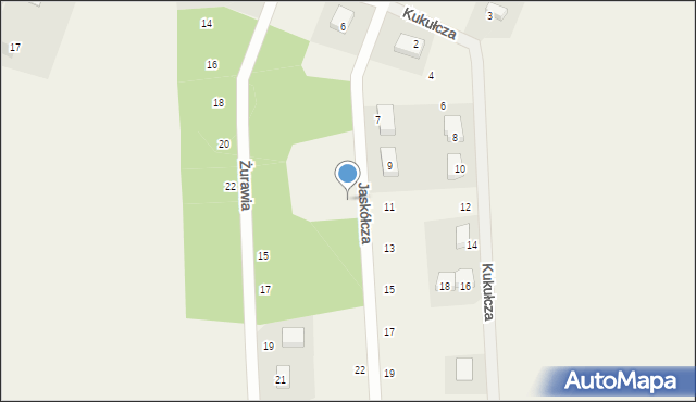 Borzęcin, Jaskółcza, 14, mapa Borzęcin