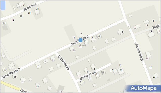 Borzytuchom, Jana Pawła II, 12, mapa Borzytuchom