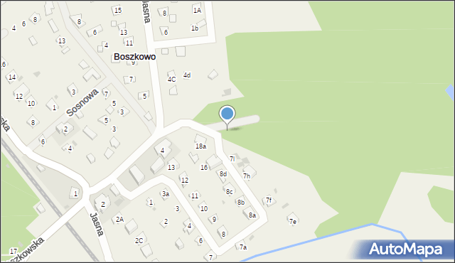 Boszkowo-Letnisko, Jasna, 4f, mapa Boszkowo-Letnisko