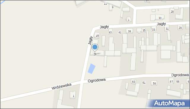 Bożacin, Jagły, 26, mapa Bożacin