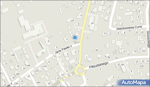Brańsk, Jana Pawła II, 2, mapa Brańsk
