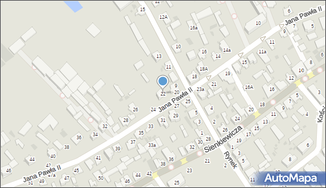 Brańsk, Jana Pawła II, 22, mapa Brańsk