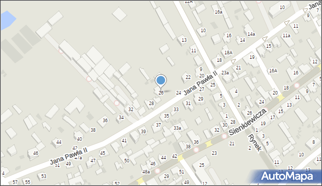 Brańsk, Jana Pawła II, 26, mapa Brańsk