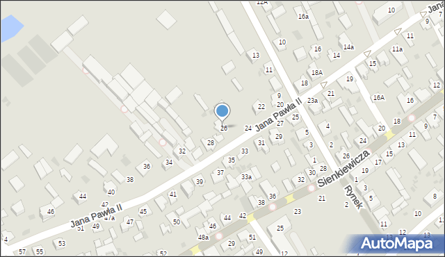 Brańsk, Jana Pawła II, 26a, mapa Brańsk