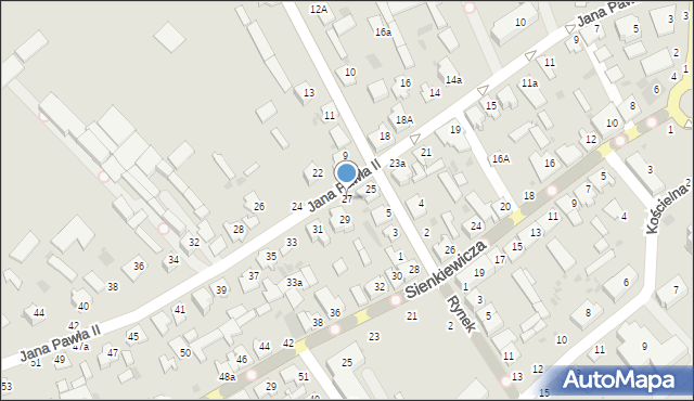 Brańsk, Jana Pawła II, 27, mapa Brańsk