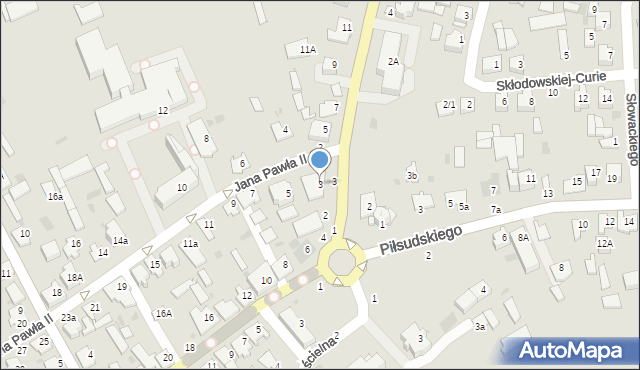 Brańsk, Jana Pawła II, 3, mapa Brańsk