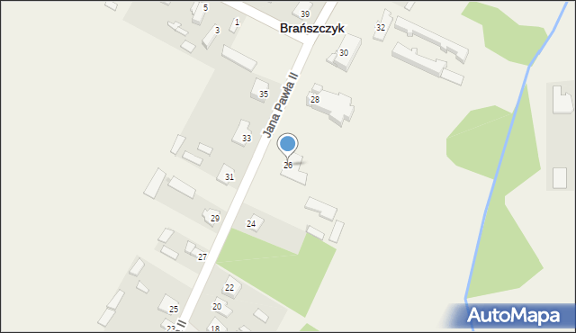 Brańszczyk, Jana Pawła II, 26, mapa Brańszczyk