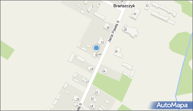 Brańszczyk, Jana Pawła II, 31, mapa Brańszczyk