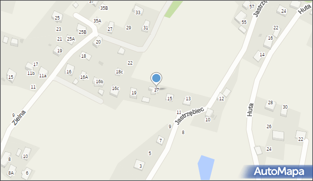 Brenna, Jastrzębiec, 17, mapa Brenna