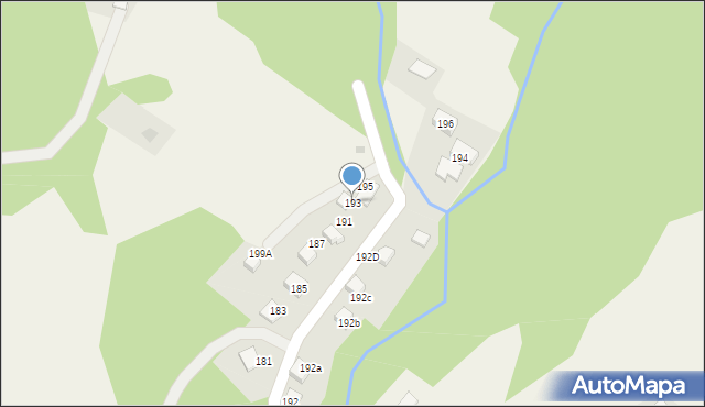 Brenna, Jatny, 193, mapa Brenna