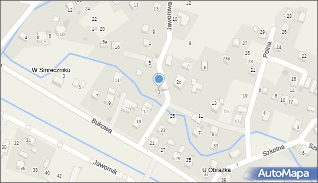 Brenna, Jaworowa, 1, mapa Brenna