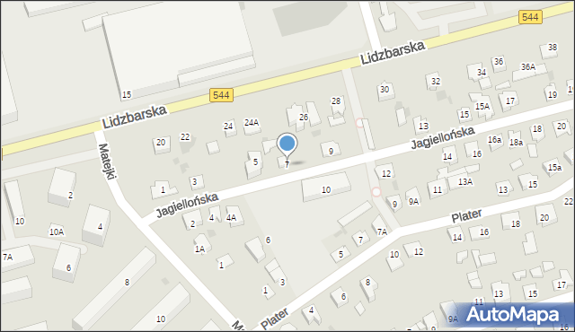 Brodnica, Jagiellońska, 7, mapa Brodnica