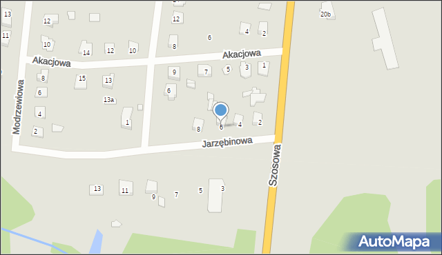 Brok, Jarzębinowa, 6, mapa Brok