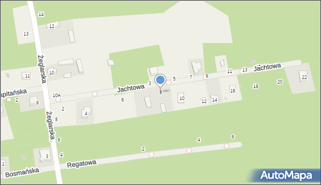 Bronisławów, Jachtowa, 8, mapa Bronisławów