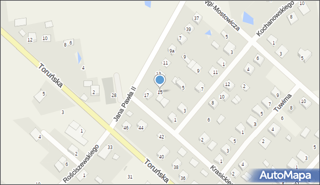 Brudzeń Duży, Jana Pawła II, 15, mapa Brudzeń Duży