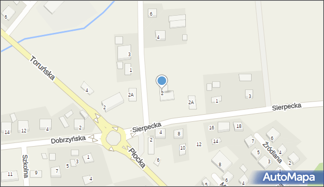 Brudzeń Duży, Jana Pawła II, 2, mapa Brudzeń Duży