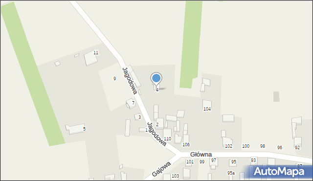 Brudzowice, Jagodowa, 4, mapa Brudzowice