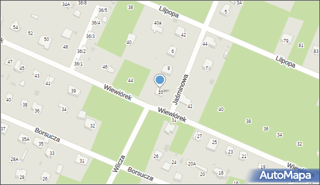 Brwinów, Jaśminowa, 10, mapa Brwinów