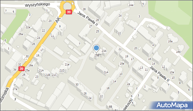 Brzeg, Jana Pawła II, 23B, mapa Brzeg