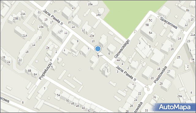 Brzeg, Jana Pawła II, 5, mapa Brzeg