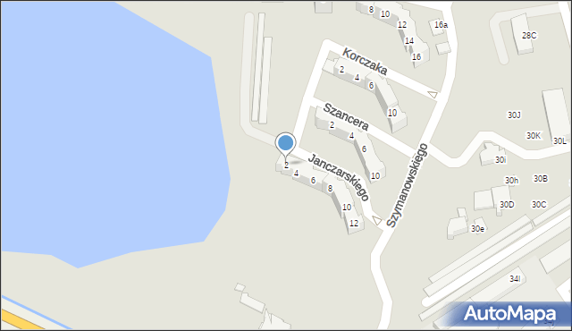 Brzeg, Janczarskiego Czesława, 2, mapa Brzeg