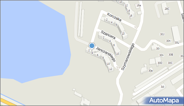 Brzeg, Janczarskiego Czesława, 4, mapa Brzeg