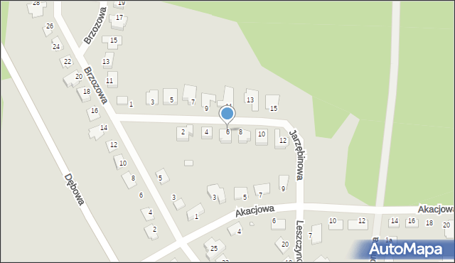 Brzeg Dolny, Jarzębinowa, 6, mapa Brzeg Dolny