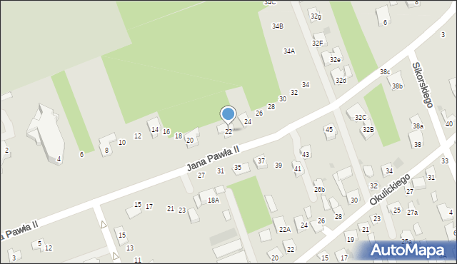 Brzesko, Jana Pawła II, 22, mapa Brzesko