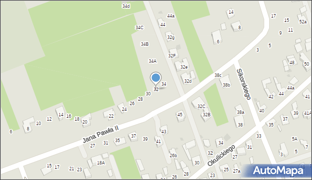 Brzesko, Jana Pawła II, 32, mapa Brzesko