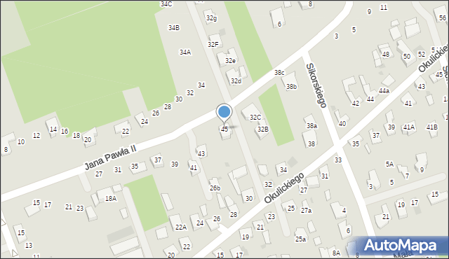 Brzesko, Jana Pawła II, 45, mapa Brzesko