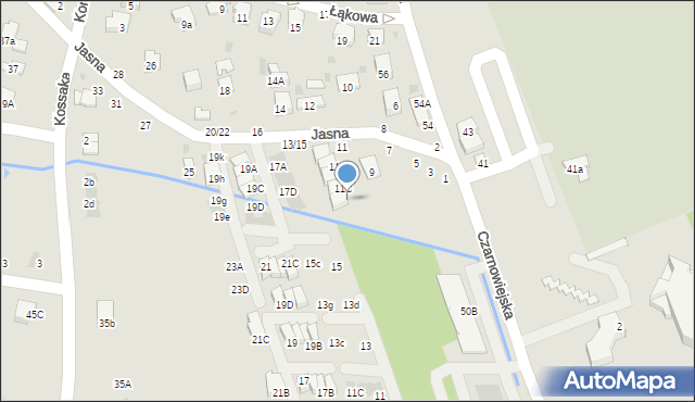 Brzesko, Jasna, 11D, mapa Brzesko