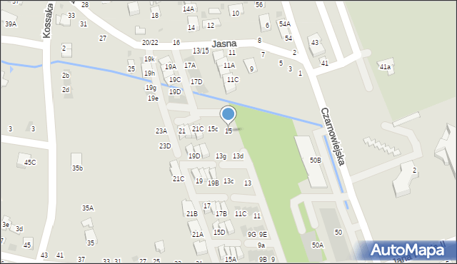 Brzesko, Jasna, 15, mapa Brzesko