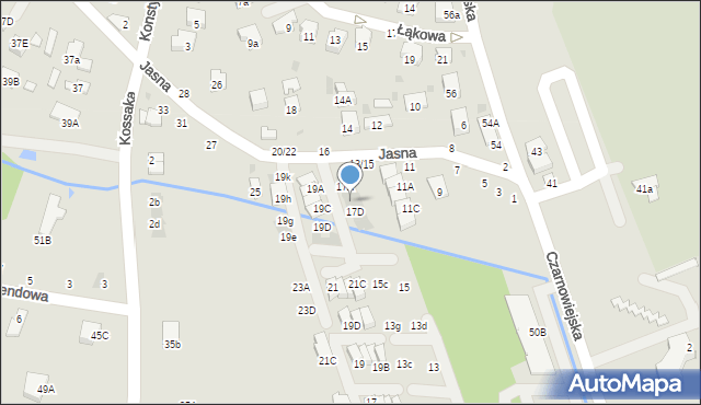 Brzesko, Jasna, 17C, mapa Brzesko