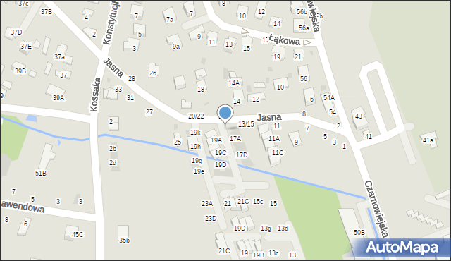 Brzesko, Jasna, 19, mapa Brzesko