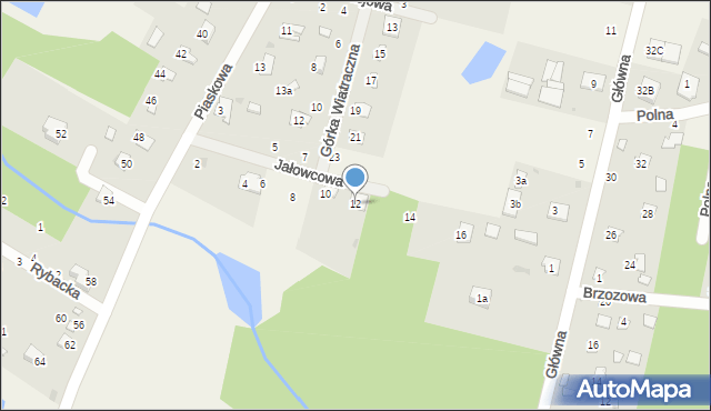 Brzeźce, Jałowcowa, 12, mapa Brzeźce