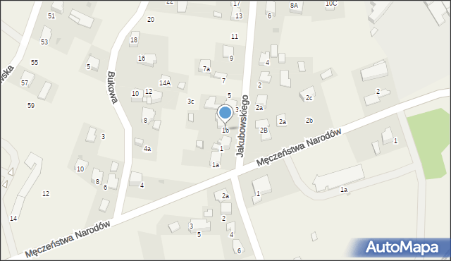 Brzezinka, Jakubowskiego Zygmunta, 1b, mapa Brzezinka