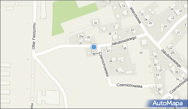 Brzezinka, Jakubowskiego Zygmunta, 55, mapa Brzezinka