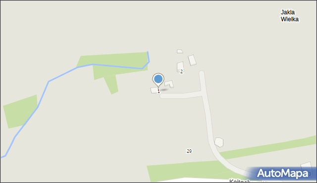 Brzozów, Jakla Wielka, 1, mapa Brzozów