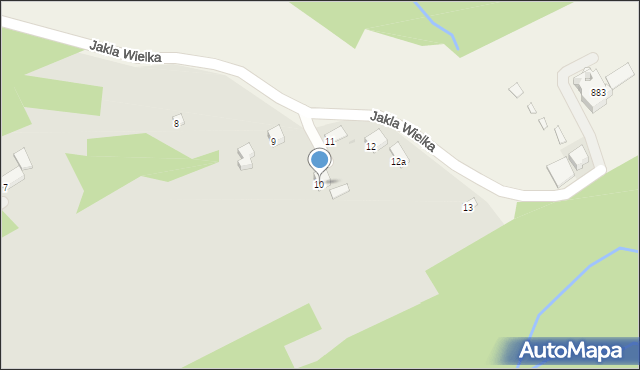 Brzozów, Jakla Wielka, 10, mapa Brzozów