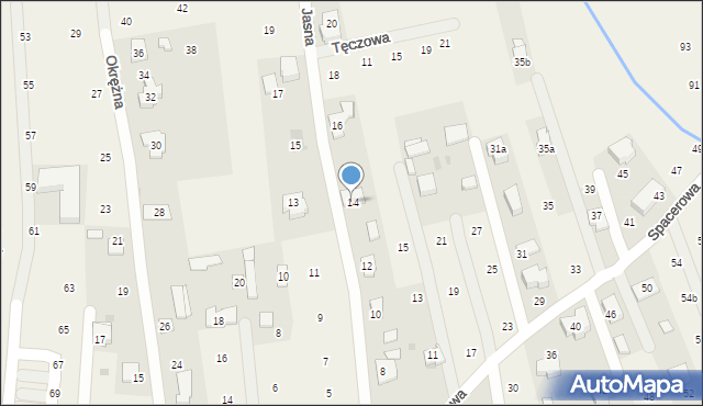 Brzozówka, Jasna, 14, mapa Brzozówka