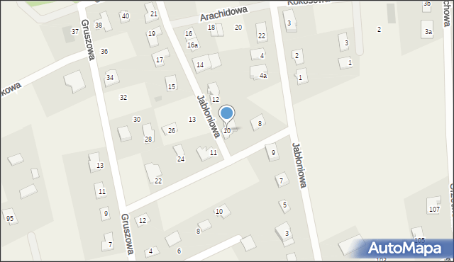 Brzozówka, Jabłoniowa, 10, mapa Brzozówka