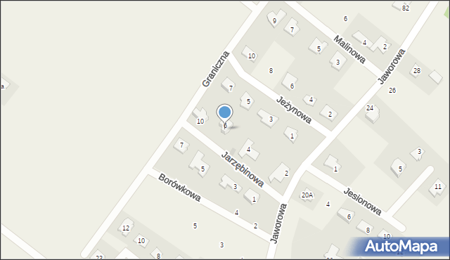 Brzozówka, Jarzębinowa, 8, mapa Brzozówka