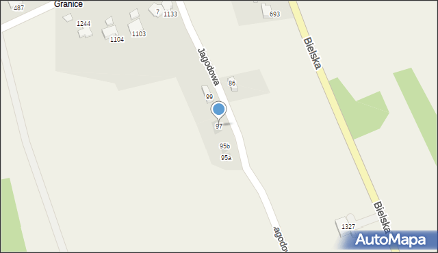 Buczkowice, Jagodowa, 97, mapa Buczkowice