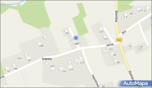 Buczkowice, Jama, 1058, mapa Buczkowice