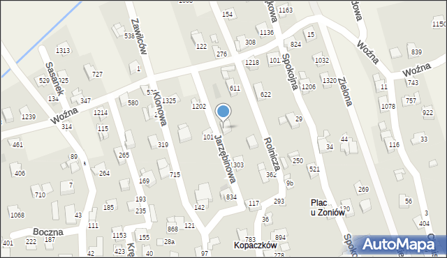 Buczkowice, Jarzębinowa, 237, mapa Buczkowice