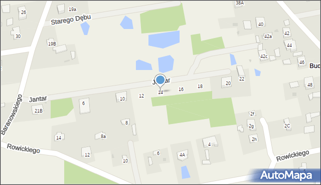 Budy-Grzybek, Jantar Anny, 14, mapa Budy-Grzybek