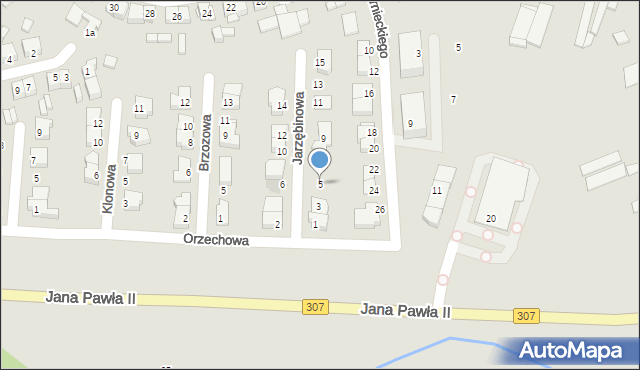 Buk, Jarzębinowa, 5, mapa Buk