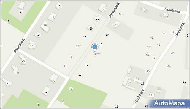 Bukowiec, Jaworowa, 16, mapa Bukowiec