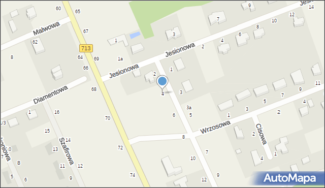 Bukowiec, Jarzębinowa, 4, mapa Bukowiec